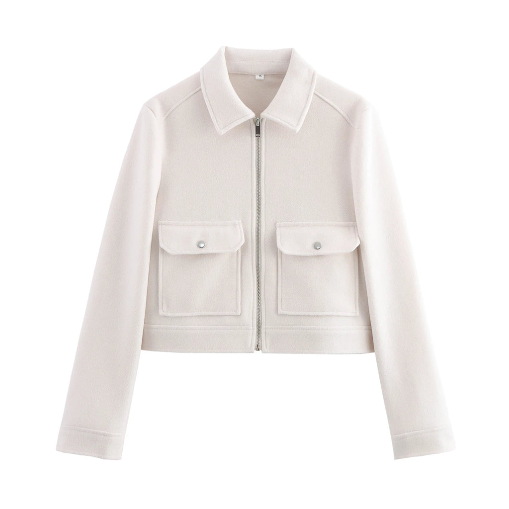 SLTNX Women's Zipper Jacket Coat Elegant Women's Jacket