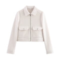 SLTNX Women's Zipper Jacket Coat Elegant Women's Jacket